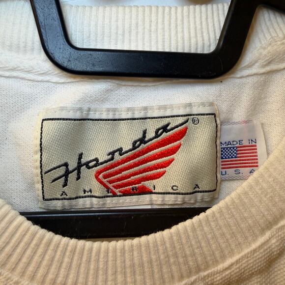 Vintage 1996 Honda Racing T-Shirt Grand Prix Sz Medium Made in USA Textured Knit - Picture 6 of 8